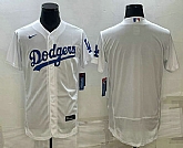 Men's Los Angeles Dodgers Blank White Flex Base Stitched Baseball Jersey,baseball caps,new era cap wholesale,wholesale hats